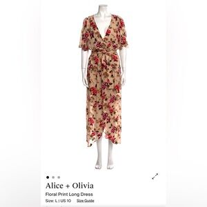 Alice + Olivia Multicolor Floral Midi Dress
